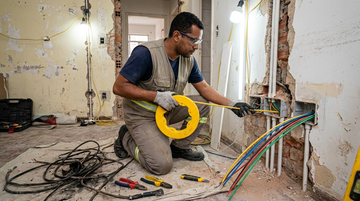 Troca de fiacao eletrica profissional em Porto Alegre‑RS